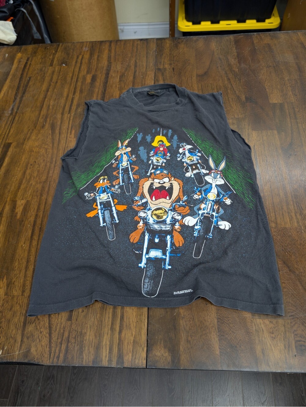 Looney Tunes Biker Changes Cutoff Tank Top Muscle Shirt L